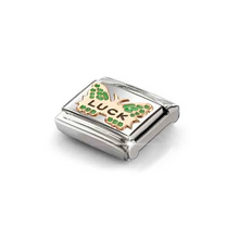 Load image into Gallery viewer, COMPOSABLE CLASSIC LINK 430202/48 GREEN LUCK BUTTERFLY IN 9K ROSE GOLD
