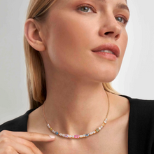 Load image into Gallery viewer, COLOUR WAVE NECKLACE 149826/010 STERLING SILVER & COLOURED CZ