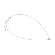 Load image into Gallery viewer, PEARLS LOOP NECKLACE 242902/004 PEARL HEART PENDANT IN SILVER