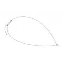 Load image into Gallery viewer, PEARLS LOOP NECKLACE 242902/043 PEARL CIRCLE PENDANT IN SILVER