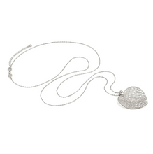 Load image into Gallery viewer, LEAF OF LIGHT NECKLACE 243108/010 SILVER LARGE HEART