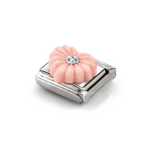Load image into Gallery viewer, COMPOSABLE CLASSIC LINK 330512/27 CORAL HEART IN SILVER & CZ