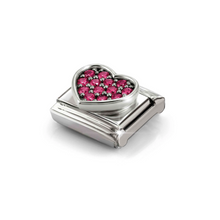 Load image into Gallery viewer, COMPOSABLE CLASSIC LINK 330322/26 RED HEART CZ IN SILVER