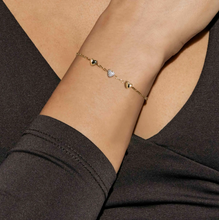 Load image into Gallery viewer, PRECIOUS MOVES BRACELET 243205/006 GOLD HEARTS WITH PAVÉ CZ