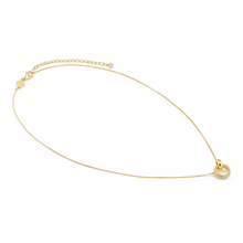 Load image into Gallery viewer, SIREN DREAM NECKLACE 243311/012 GOLD HOOPS PENDANT CZ