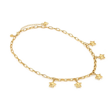 Load image into Gallery viewer, WEAR & STYLE NECKLACE 134510/009 GOLDEN STAR PENDANTS