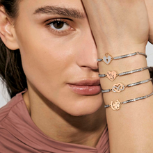 Load image into Gallery viewer, MILLELUCI BELOVED BRACELET 028017/077 ROSE GOLD PATTERNED HEART WITH CZ
