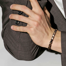 Load image into Gallery viewer, VIRTUS CODE BRACELET 1330100/044 SATIN BLACK & GOLD DETAILS