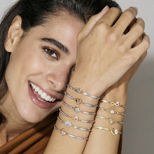 Load image into Gallery viewer, MILLELUCI REFINED BRACELET WITH CZ 028020/024 ROSE GOLD INFINITY WITH CZ