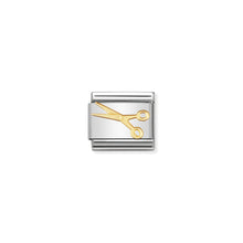 Load image into Gallery viewer, COMPOSABLE CLASSIC LINK 030109/03 SCISSORS SYMBOL IN 18K GOLD