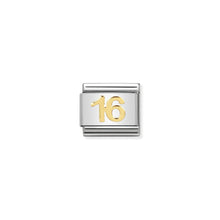 Load image into Gallery viewer, COMPOSABLE CLASSIC LINK 030109/35 NUMBER 16 SYMBOL IN 18K GOLD