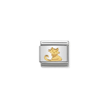 Load image into Gallery viewer, COMPOSABLE CLASSIC LINK 030112/32 SEATED CAT IN 18K GOLD