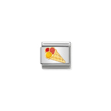 Load image into Gallery viewer, COMPOSABLE CLASSIC LINK 030209/30 ICE CREAM IN 18K GOLD AND ENAMEL