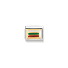 Load image into Gallery viewer, COMPOSABLE CLASSIC LINK 030234/27 BULGARIA FLAG IN 18K GOLD AND ENAMEL
