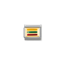 Load image into Gallery viewer, COMPOSABLE CLASSIC LINK 030234/39 LITHUANIA FLAG IN 18K GOLD AND ENAMEL