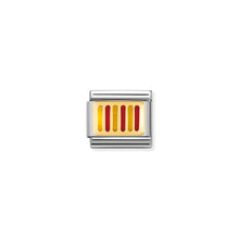Load image into Gallery viewer, COMPOSABLE CLASSIC LINK 030234/45 CATALONIA FLAG IN 18K GOLD AND ENAMEL