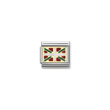 Load image into Gallery viewer, COMPOSABLE CLASSIC LINK 030234/46 BASQUE FLAG IN 18K GOLD AND ENAMEL