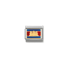 Load image into Gallery viewer, COMPOSABLE CLASSIC LINK 030236/23 CAMBODIA FLAG IN 18K GOLD AND ENAMEL