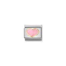 Load image into Gallery viewer, COMPOSABLE CLASSIC LINK 030283/21 PINK HEART IN GOLD