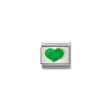 Load image into Gallery viewer, COMPOSABLE CLASSIC LINK 030283/23 GREEN HEART IN GOLD
