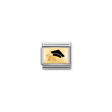 Load image into Gallery viewer, COMPOSABLE CLASSIC LINK 030284/27 DIPLOMA 18K GOLD AND ENAMEL