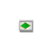 Load image into Gallery viewer, COMPOSABLE CLASSIC LINK 030285/51 GREEN RHOMBUS IN GOLD