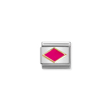 Load image into Gallery viewer, COMPOSABLE CLASSIC LINK 030285/52 FUCHSIA RHOMBUS IN GOLD