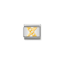 Load image into Gallery viewer, COMPOSABLE CLASSIC LINK 030301/24 LETTER X IN 18K GOLD AND CZ