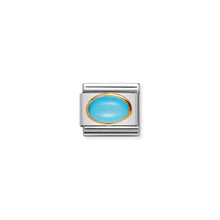 Load image into Gallery viewer, COMPOSABLE CLASSIC LINK 030502/06 TURQUOISE OVAL IN 18K GOLD