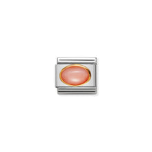 Load image into Gallery viewer, COMPOSABLE CLASSIC LINK 030502/10 PINK CORAL OVAL IN 18K GOLD