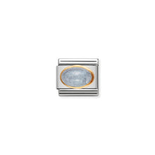 Load image into Gallery viewer, COMPOSABLE CLASSIC LINK 030504/01 MARCH AQUAMARINE OVAL STONE IN 18K GOLD