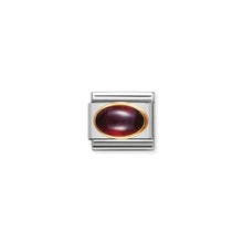 Load image into Gallery viewer, COMPOSABLE CLASSIC LINK 030504/03 JANUARY GARNET OVAL STONE IN 18K GOLD