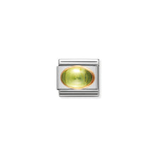 Load image into Gallery viewer, COMPOSABLE CLASSIC LINK 030504/05 AUGUST PERIDOT OVAL STONE IN 18K GOLD