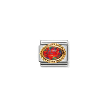 Load image into Gallery viewer, COMPOSABLE CLASSIC LINK 030507/08 RED OPAL OVAL IN 18K GOLD