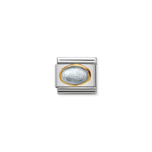 Load image into Gallery viewer, COMPOSABLE CLASSIC LINK 030516/01 ROCK CRYSTAL SILVER OVAL IN 18K GOLD