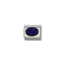 Load image into Gallery viewer, COMPOSABLE CLASSIC LINK 030518/04 AGATE DRUSY MIDNIGHT BLUE IN 18K GOLD