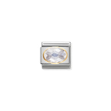 Load image into Gallery viewer, COMPOSABLE CLASSIC LINK 030601/010 WHITE FACETED CZ IN 18K GOLD