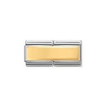 Load image into Gallery viewer, COMPOSABLE CLASSIC DOUBLE LINK 030710/01 SMOOTH ENGRAVABLE PLATE IN 18K GOLD