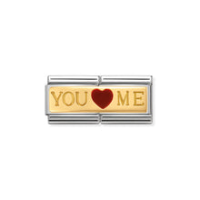 Load image into Gallery viewer, COMPOSABLE CLASSIC DOUBLE LINK 030720/01 YOU & ME IN 18K GOLD & ENAMEL