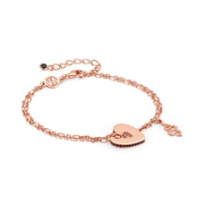Load image into Gallery viewer, ESSENTIALS BRACELET 148201/005 ROSE GOLD CHAIN WITH HEART & SNAKE