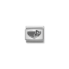 Load image into Gallery viewer, COMPOSABLE CLASSIC LINK 330101/06 HEART WITH MUSICAL NOTE IN 925 SILVER