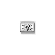 Load image into Gallery viewer, COMPOSABLE CLASSIC LINK 330109/60 LOVE WITH LIGHT BULB IN SILVER