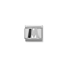 Load image into Gallery viewer, COMPOSABLE CLASSIC LINK 330201/13 BLACK LETTER M IN 925 SILVER