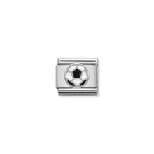 Load image into Gallery viewer, COMPOSABLE CLASSIC LINK 330202/13 SOCCER BALL IN ENAMEL & 925 SILVER