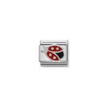 Load image into Gallery viewer, COMPOSABLE CLASSIC LINK 330202/15 LADYBIRD IN ENAMEL & 925 SILVER