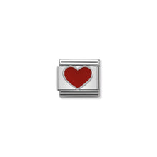 Load image into Gallery viewer, COMPOSABLE CLASSIC LINK 330202/17 RED HEART IN ENAMEL & 925 SILVER