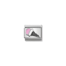 Load image into Gallery viewer, COMPOSABLE CLASSIC LINK 330202/44 PINK ICE CREAM IN ENAMEL & 925 SILVER
