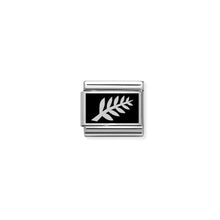 Load image into Gallery viewer, COMPOSABLE CLASSIC LINK 330206/13 NZ SILVER FERN IN ENAMEL & 925 SILVER