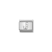 Load image into Gallery viewer, COMPOSABLE CLASSIC LINK 330301/10 LETTER J WITH CZ IN 925 SILVER