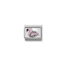 Load image into Gallery viewer, COMPOSABLE CLASSIC LINK 330304/31 FLAMINGO WITH CZ IN 925 SILVER